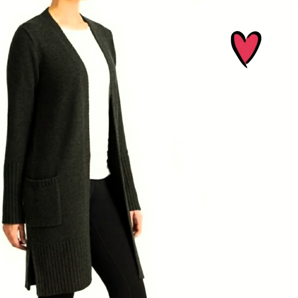 Athleta Merino Wool Duster in Charcoal Grey